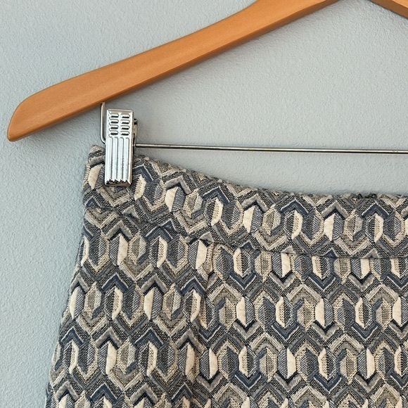 Anthropologie • Maeve Emmy Blue Gray Gold Textured Pencil Skirt Size Small - Picture 5 of 17